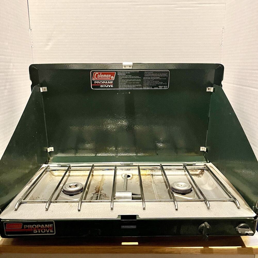 Coleman 5430B700 2-Burner Propane Camping Stove Portable Outdoor Cooking Green